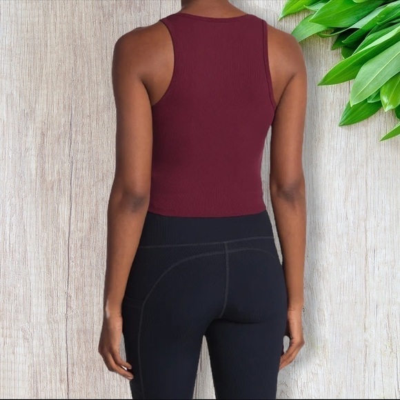 Marika Milly Crop Tank in Windsor Wine XL - Picture 6 of 6